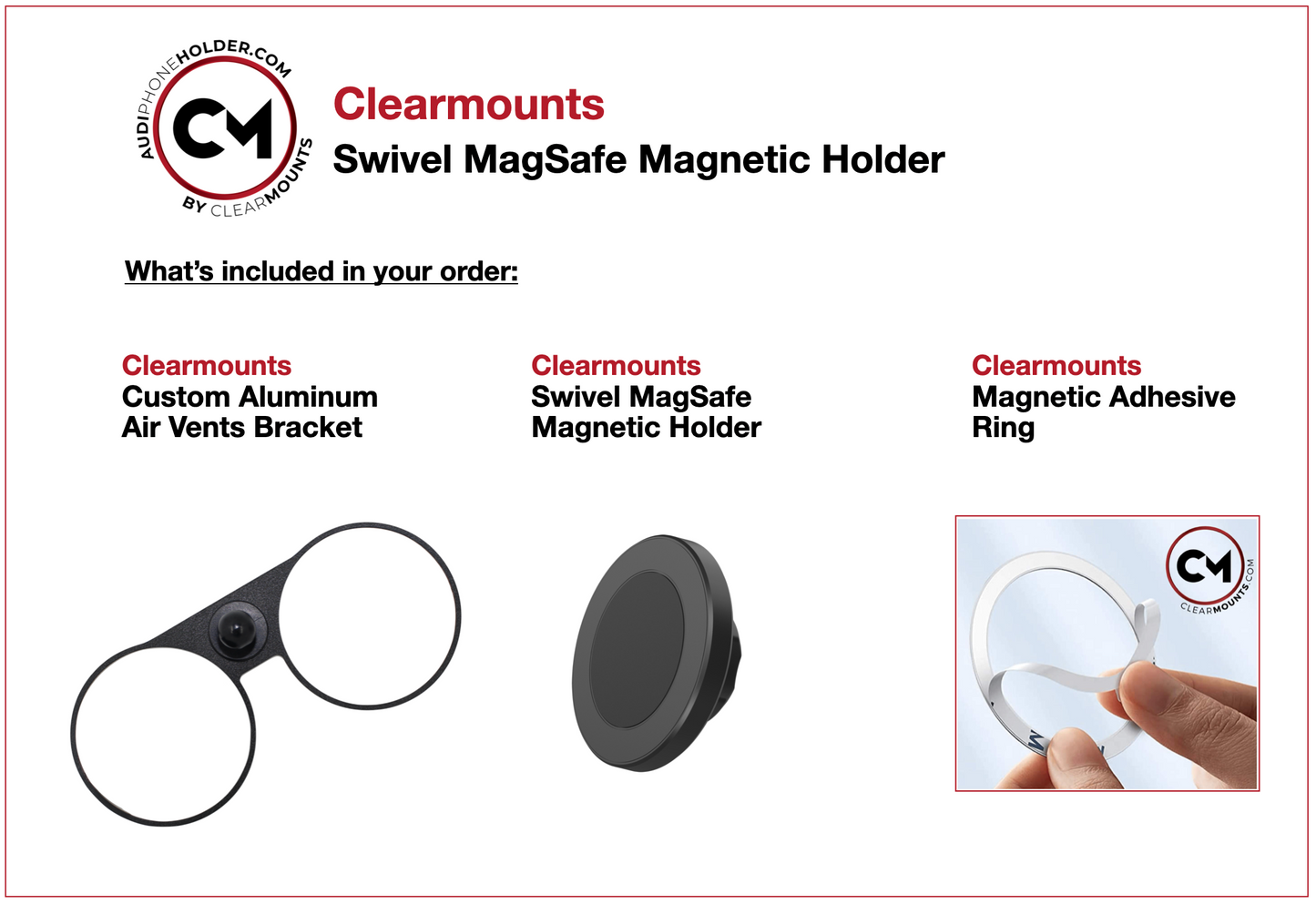 Support Clearmounts + support pivotant MagSafe