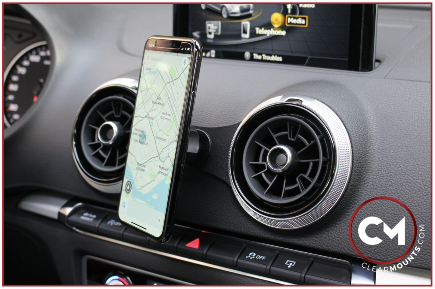 Clearmounts Bracket + Swivel Magnetic & Cradle Holder