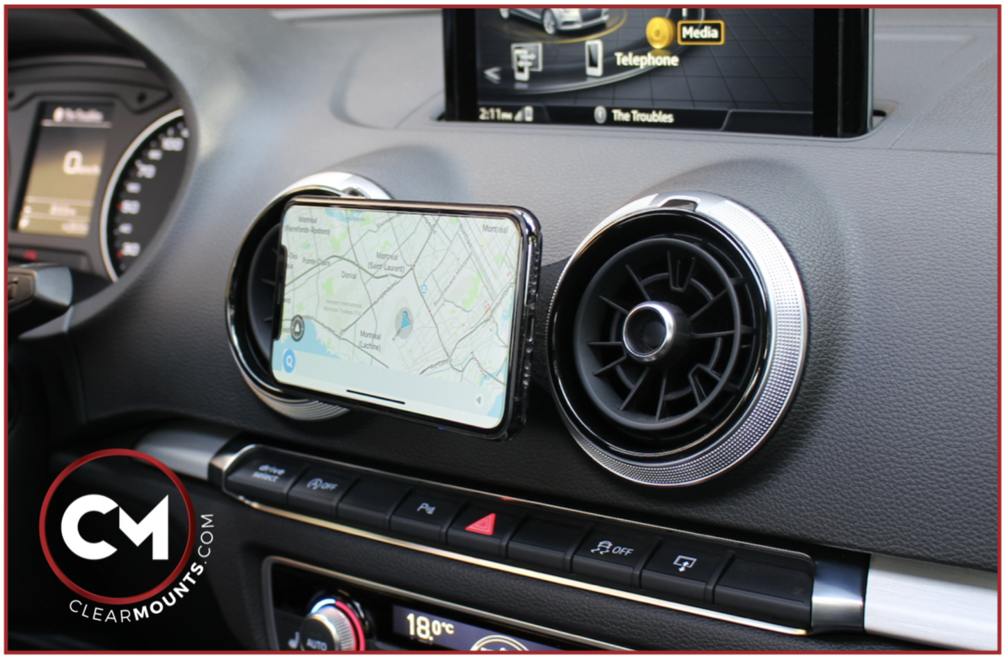 Clearmounts Bracket + Swivel Magnetic & Cradle Holder