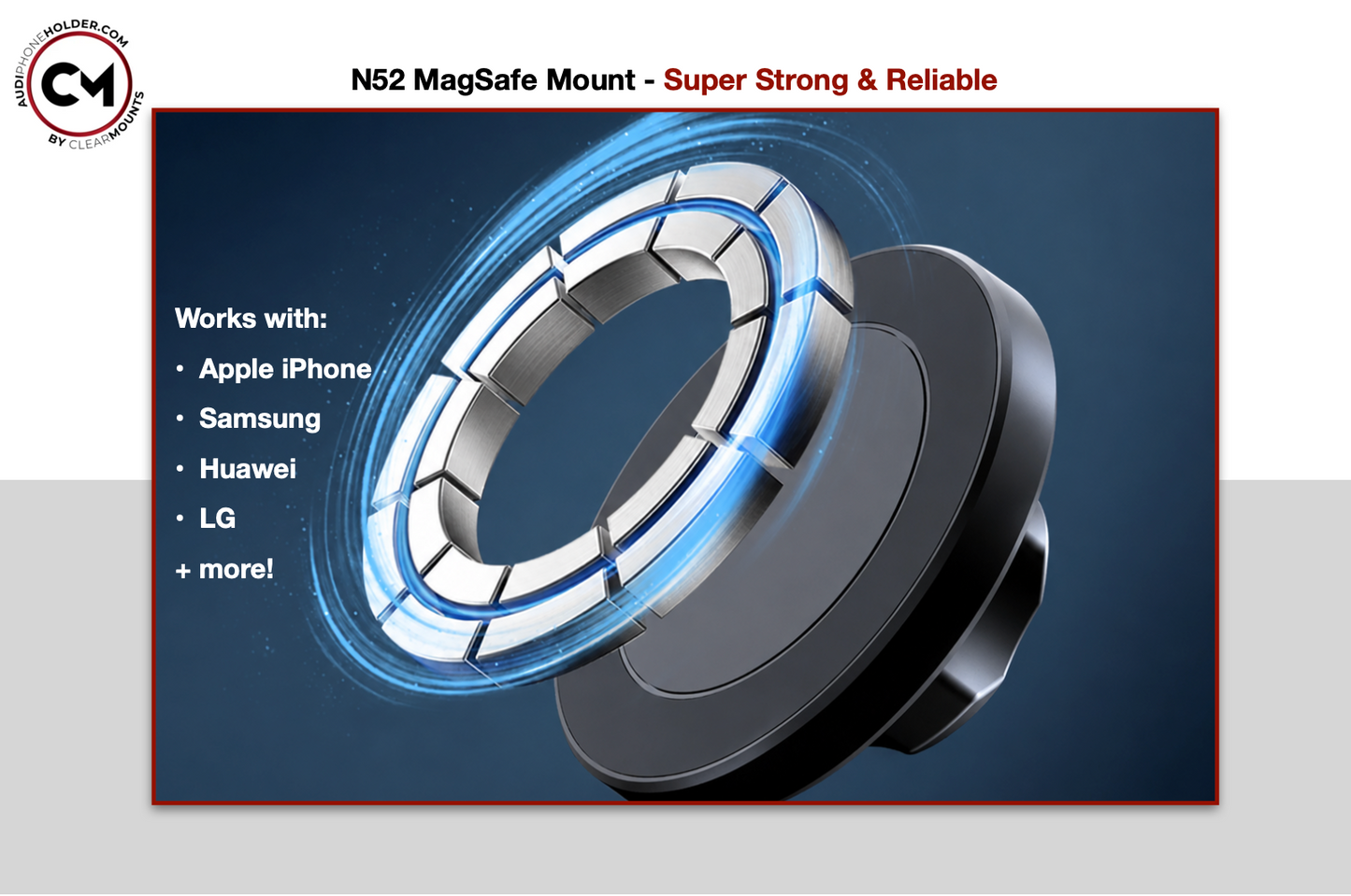 Clearmounts Bracket + Swivel MagSafe Holder (Non-Charging)