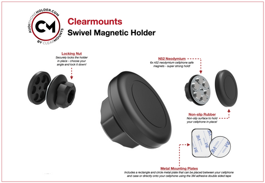 Clearmounts  Swivel Magnetic Holder