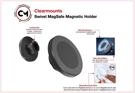 Clearmounts Swivel MagSafe Holder