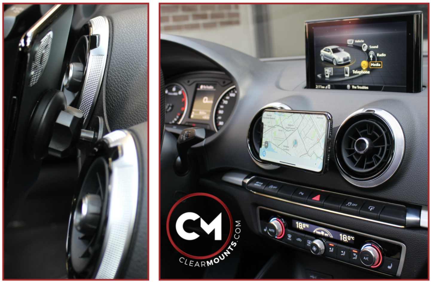 Support Clearmounts + support de chargement sans fil pivotant MagSafe