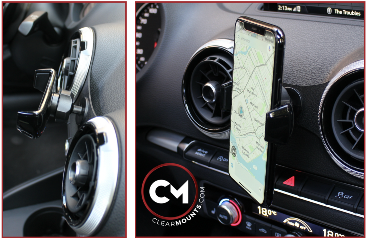 Support Clearmounts + support magnétique pivotant et support de berceau