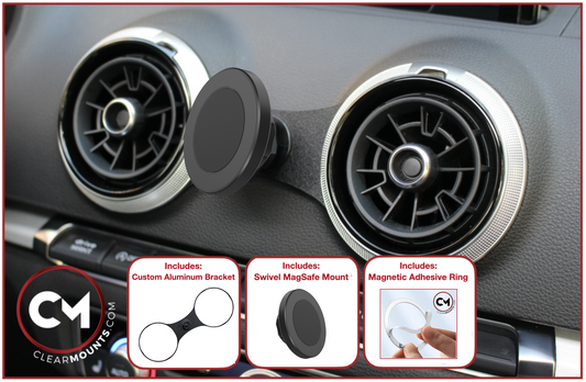 Soporte Clearmounts + soporte giratorio MagSafe