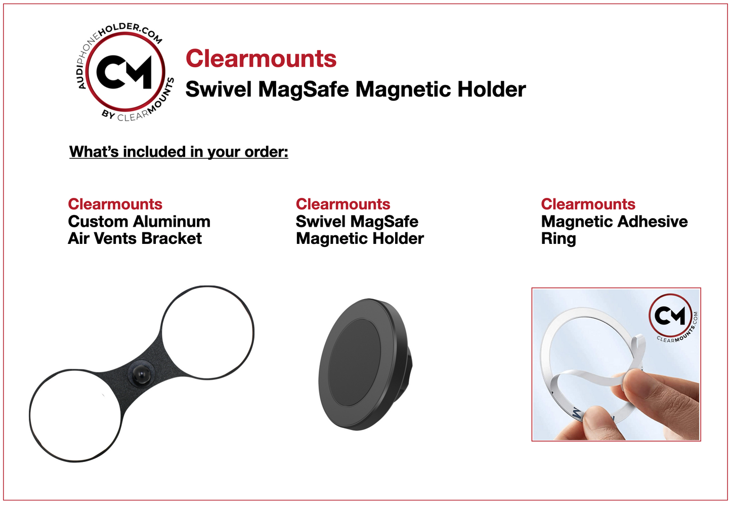 Support Clearmounts + support pivotant MagSafe
