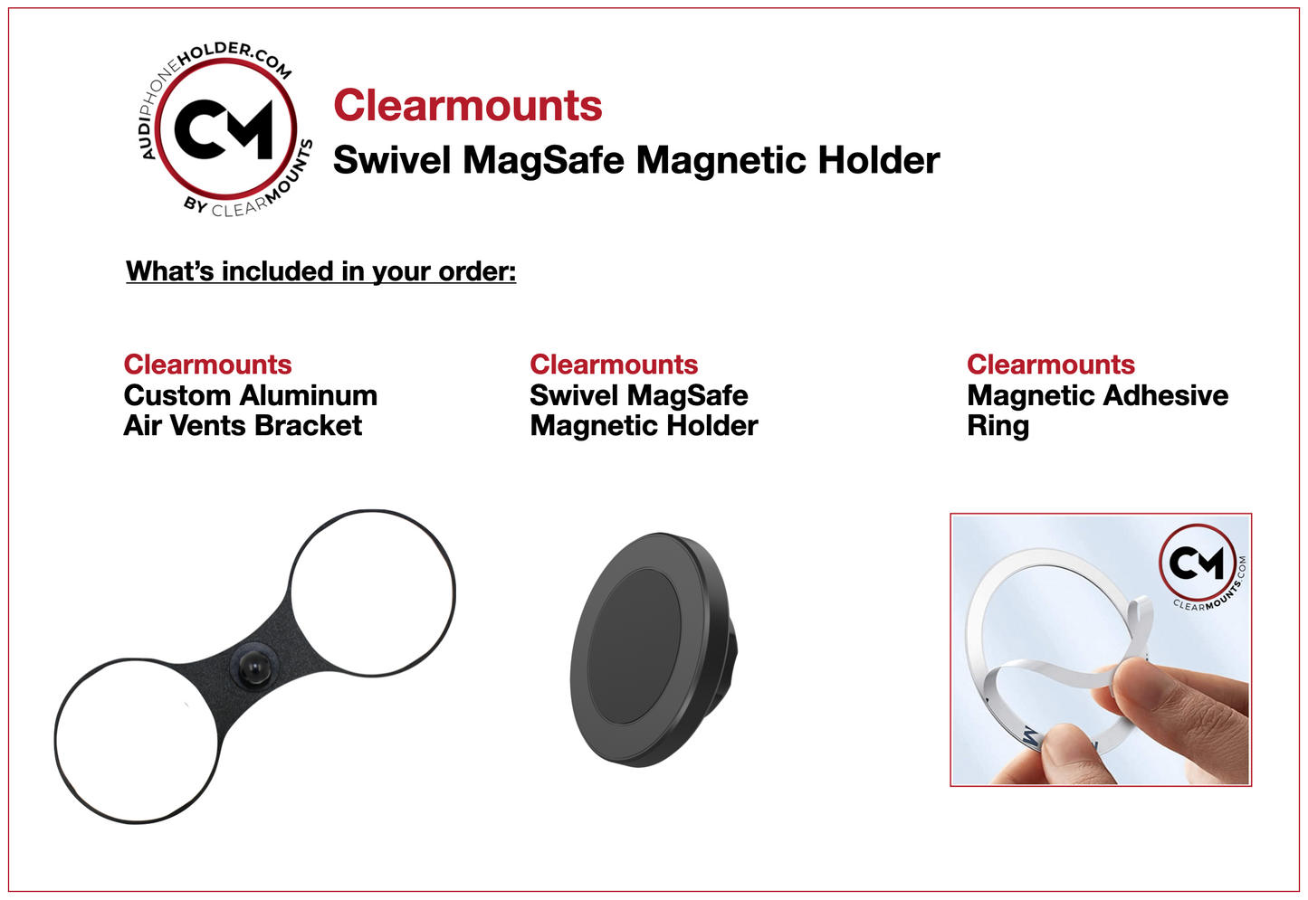 Support Clearmounts + support pivotant MagSafe