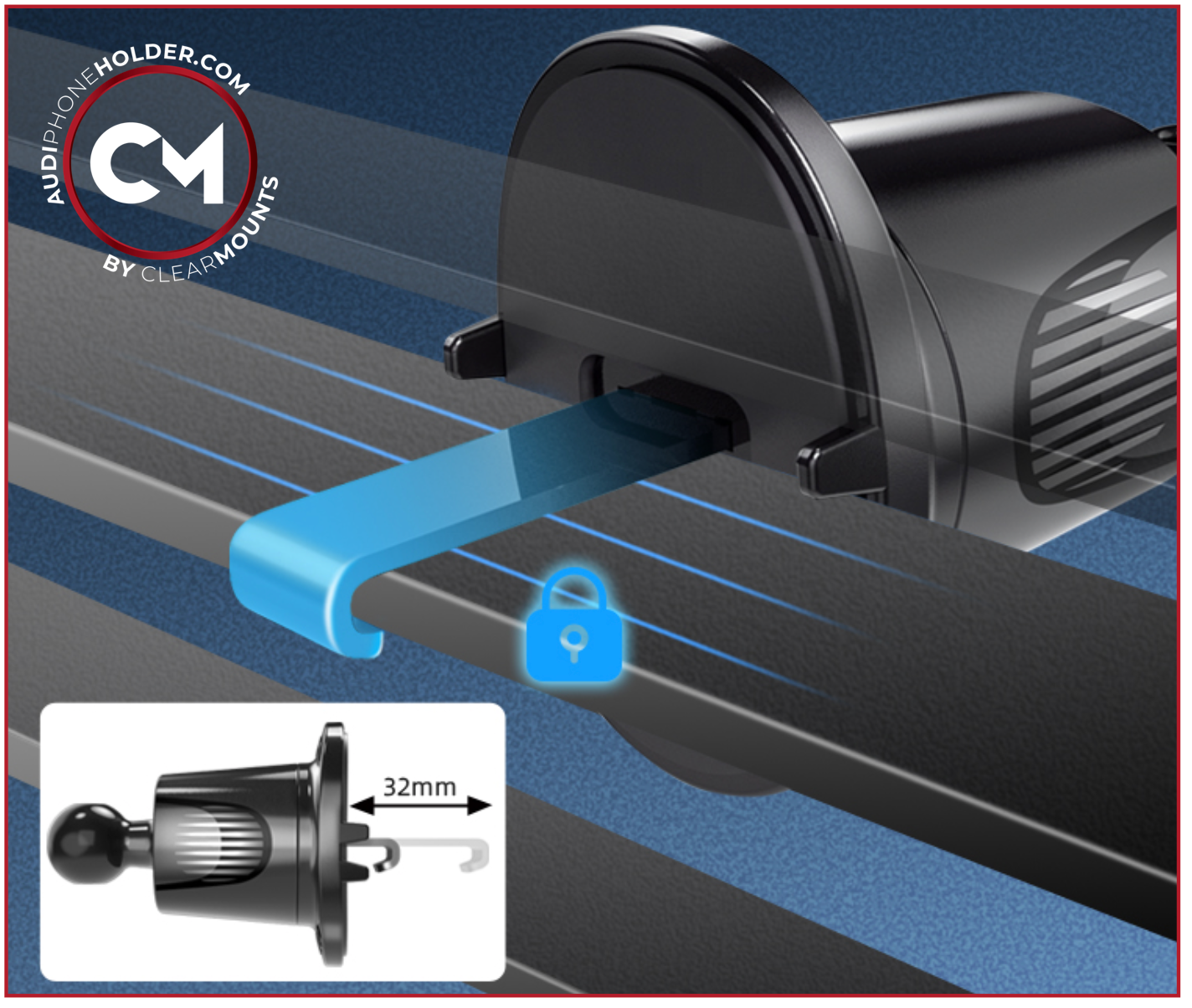 Support de chargement sans fil MagSafe pivotant et universel pour grille d'aération Clearmounts