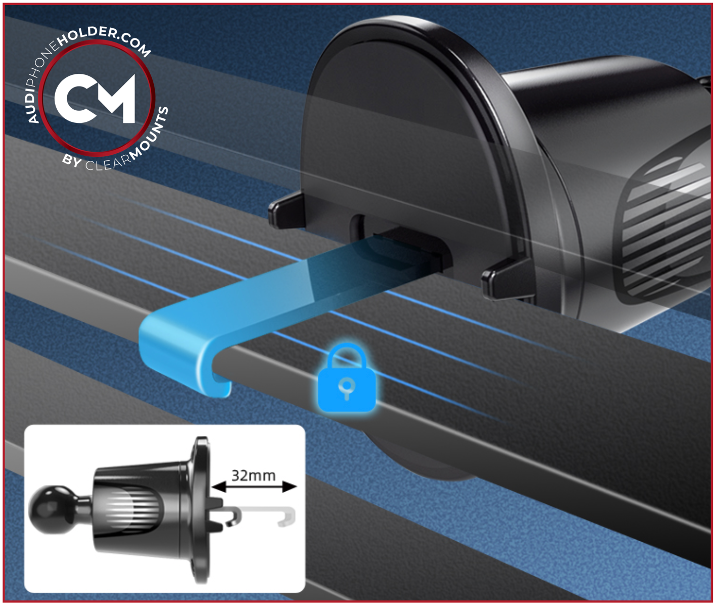 Support universel pour grille d'aération Clearmounts + support pivotant MagSafe