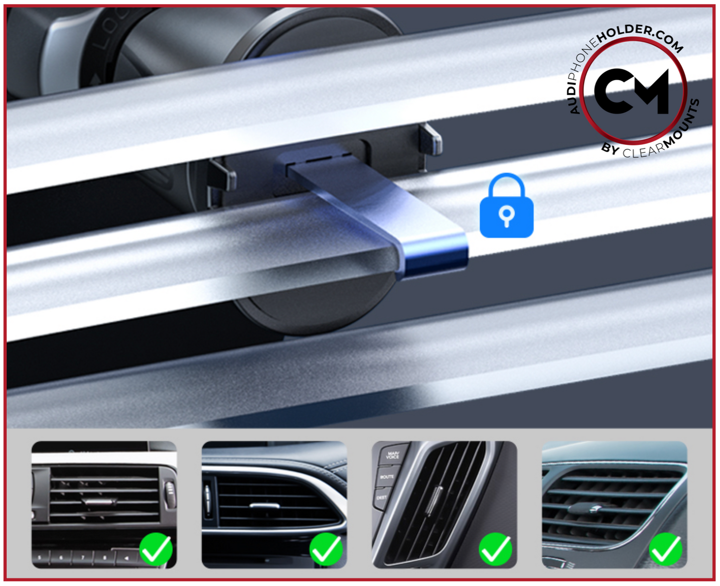 Support de ventilation universel Clearmounts + support magnétique pivotant et support de berceau
