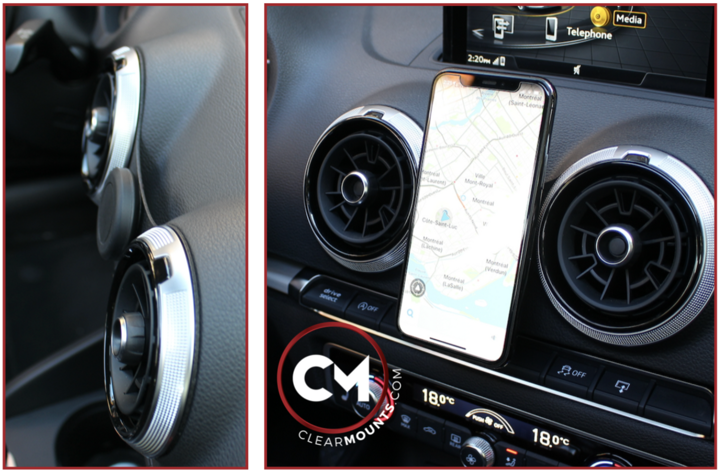 Clearmounts Bracket + Low-Profile Magnetic Holder