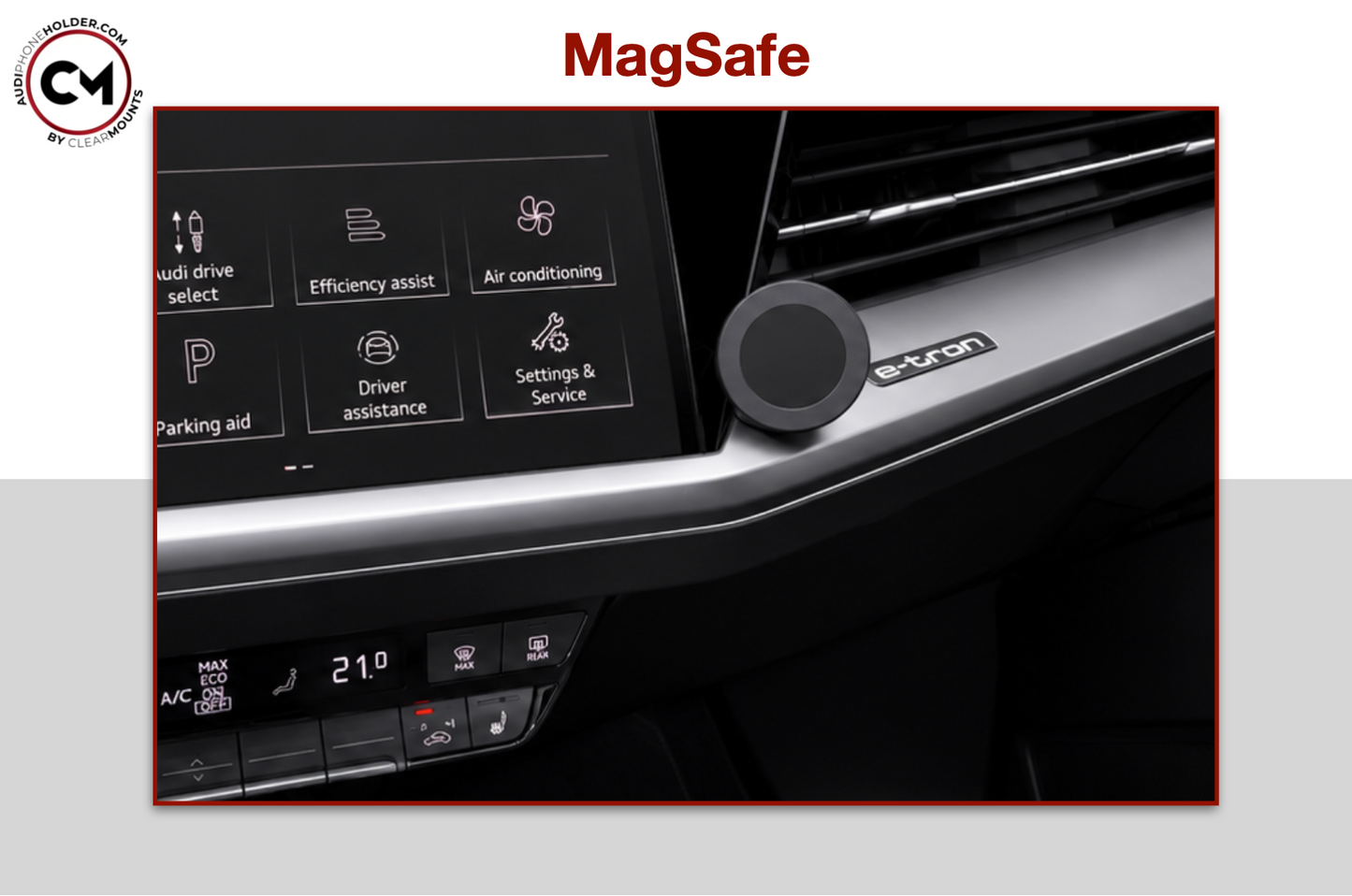 Clearmounts Adhesive Mount + MagSafe Magnetic Holder (Non-Charging)