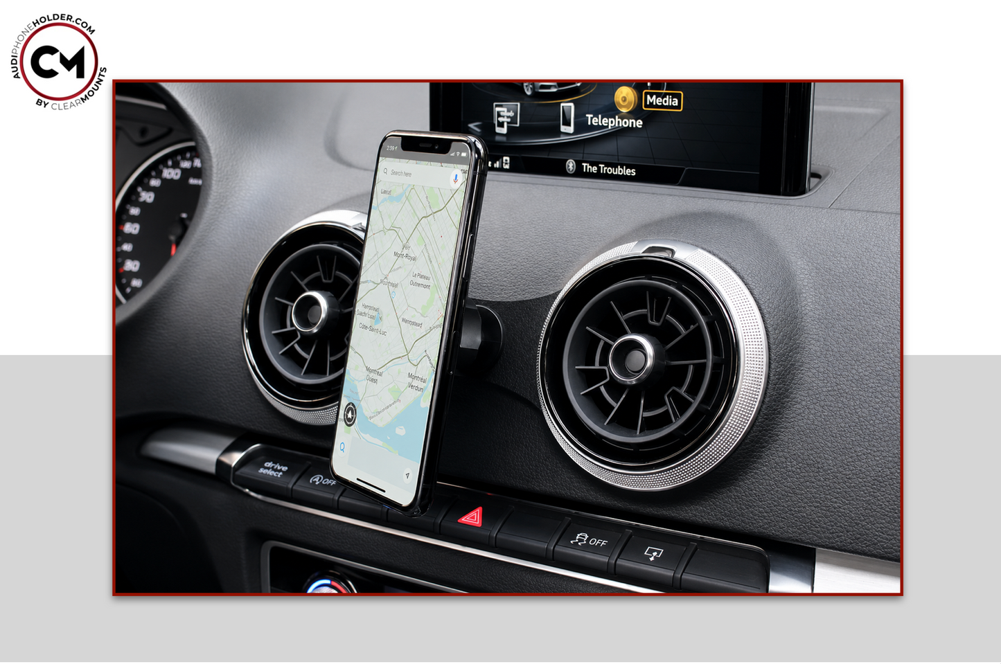 Clearmounts Bracket + Swivel Magnetic Holder (Non-MagSafe Compatible)