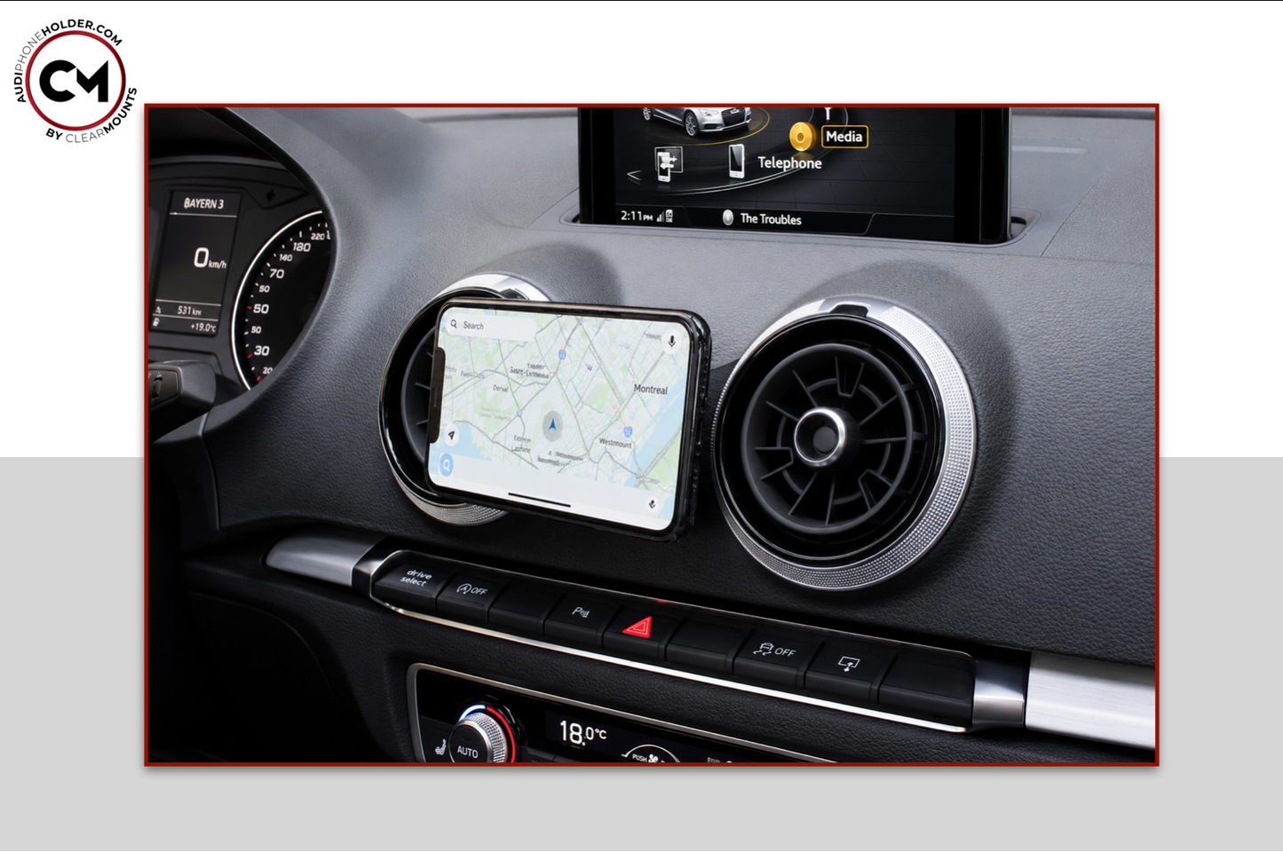 Clearmounts Bracket + Swivel MagSafe Holder (Non-Charging)