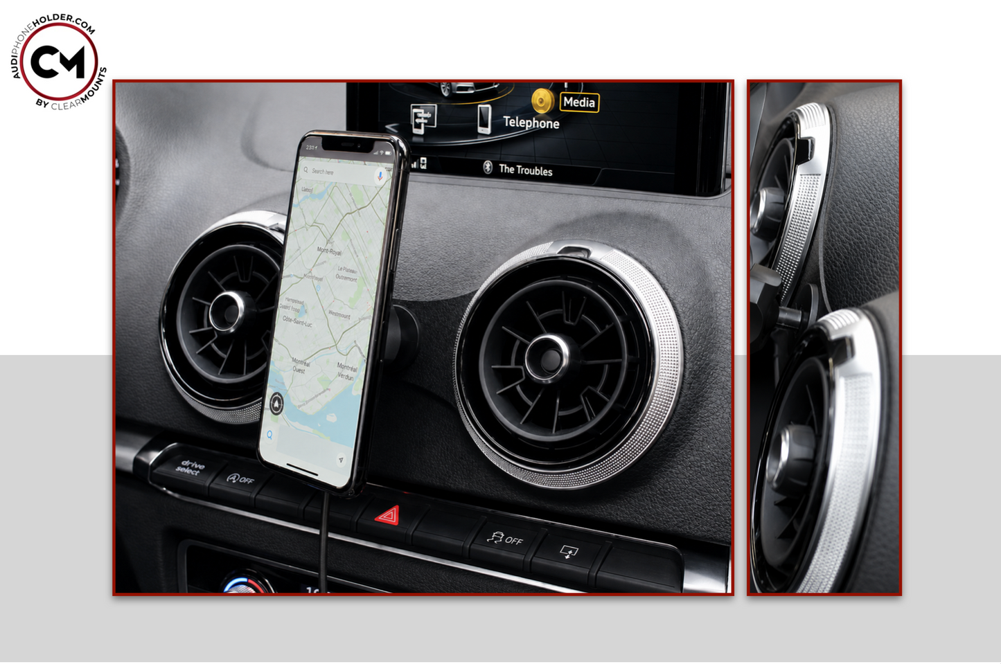Clearmounts Bracket + Swivel MagSafe Wireless Charging Holder