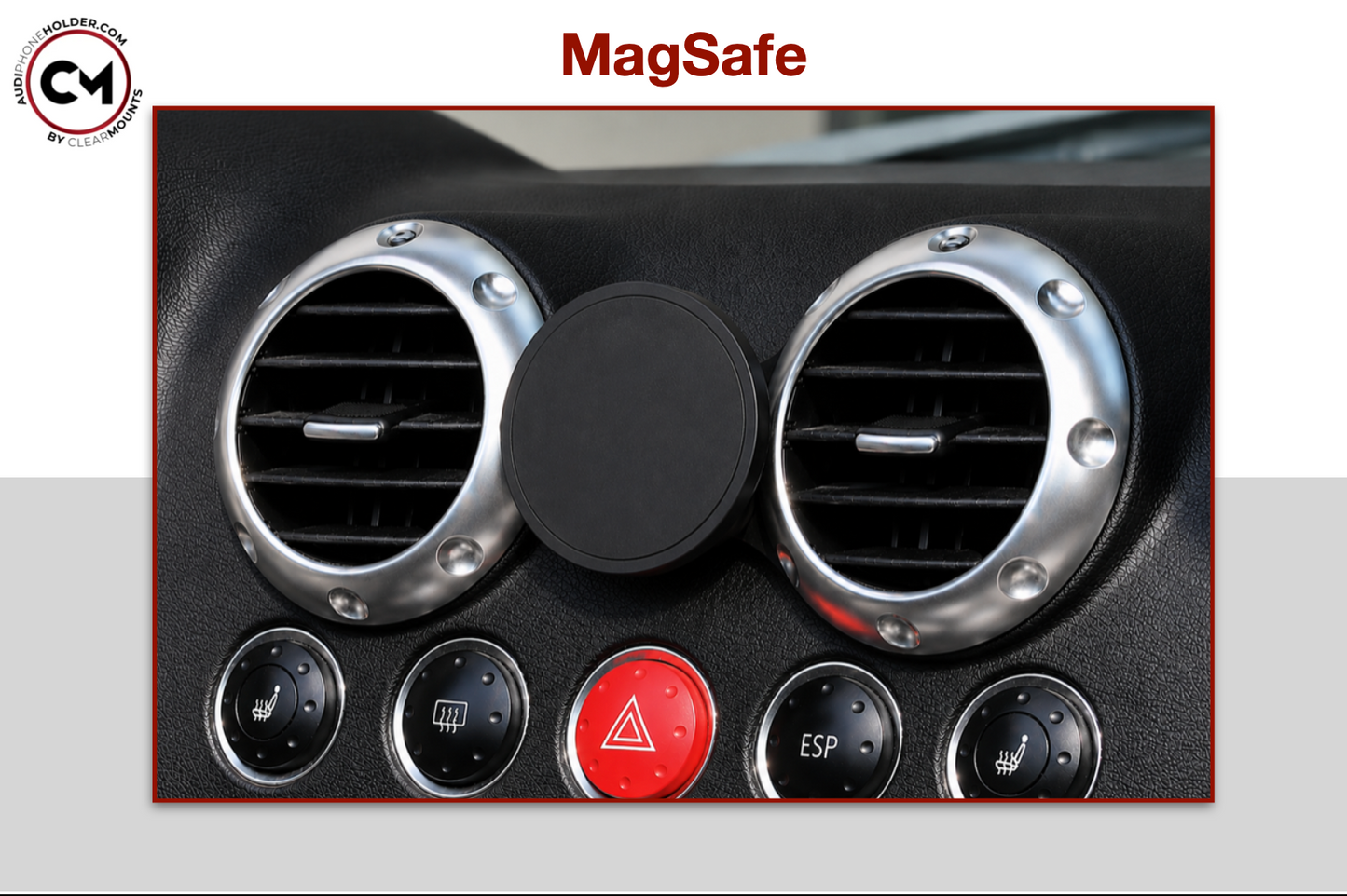 Support Clearmounts + support magnétique pivotant MagSafe