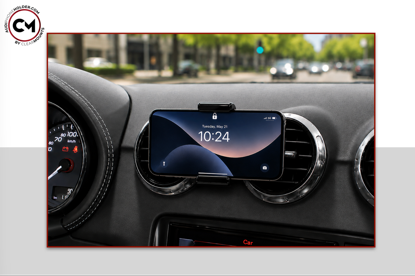 Audi TT (MK2) YR2007-2014: Clearmounts Bracket + Swivel MagSafe Holder (Non-Charging) + Swivel Cradle Holder COMBO SET