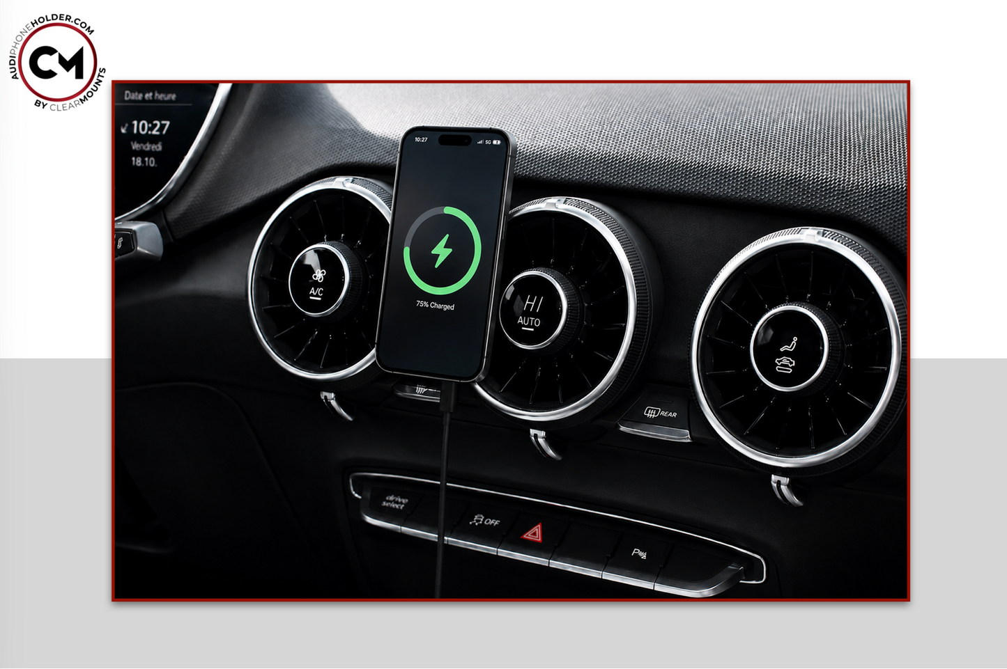 Clearmounts Bracket + Swivel MagSafe Wireless Charging Holder