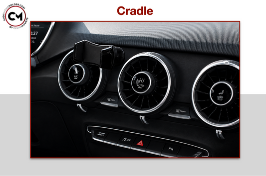Audi TT (MK3) YR2015-Present: Clearmounts Bracket + Swivel Adjustable Cradle Holder