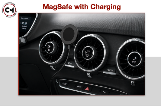 Audi TT (MK3) YR2015-Present: Clearmounts Bracket + Swivel MagSafe Wireless Charging Holder