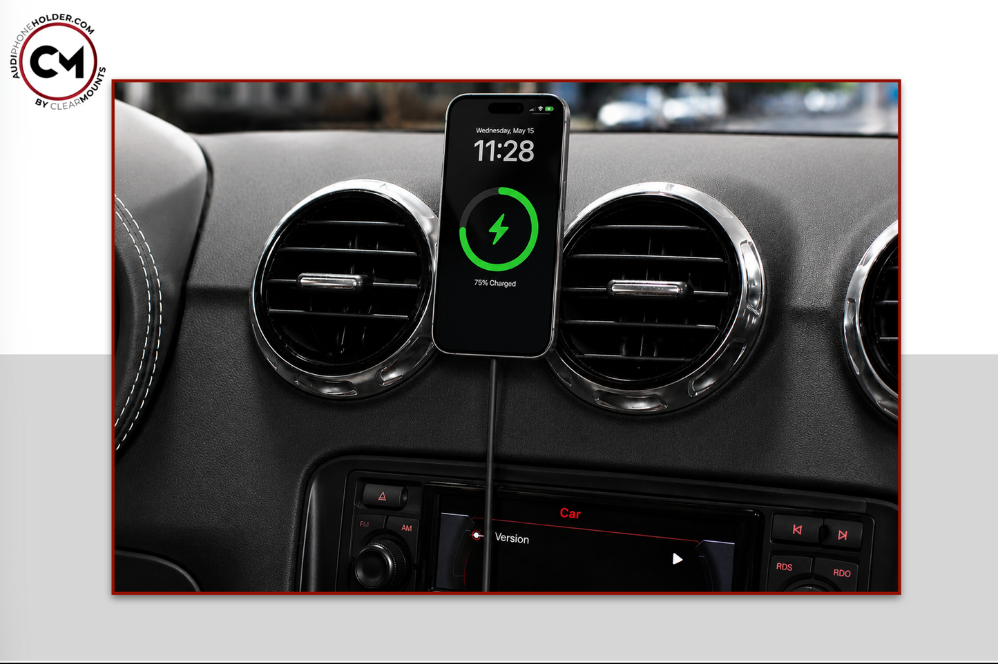 Clearmounts Bracket + Swivel MagSafe Wireless Charging Holder
