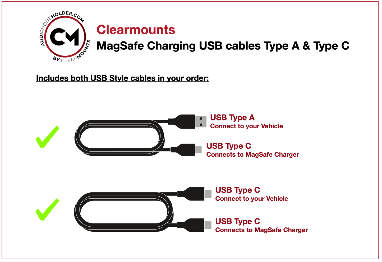 Clearmounts Swivel MagSafe Wireless Charging Holder