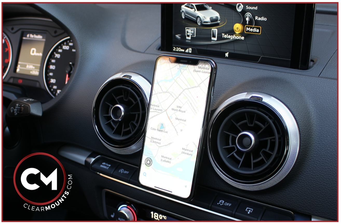 Support de téléphone portable magnétique pivotant et berceau Clearmounts -  Audi
